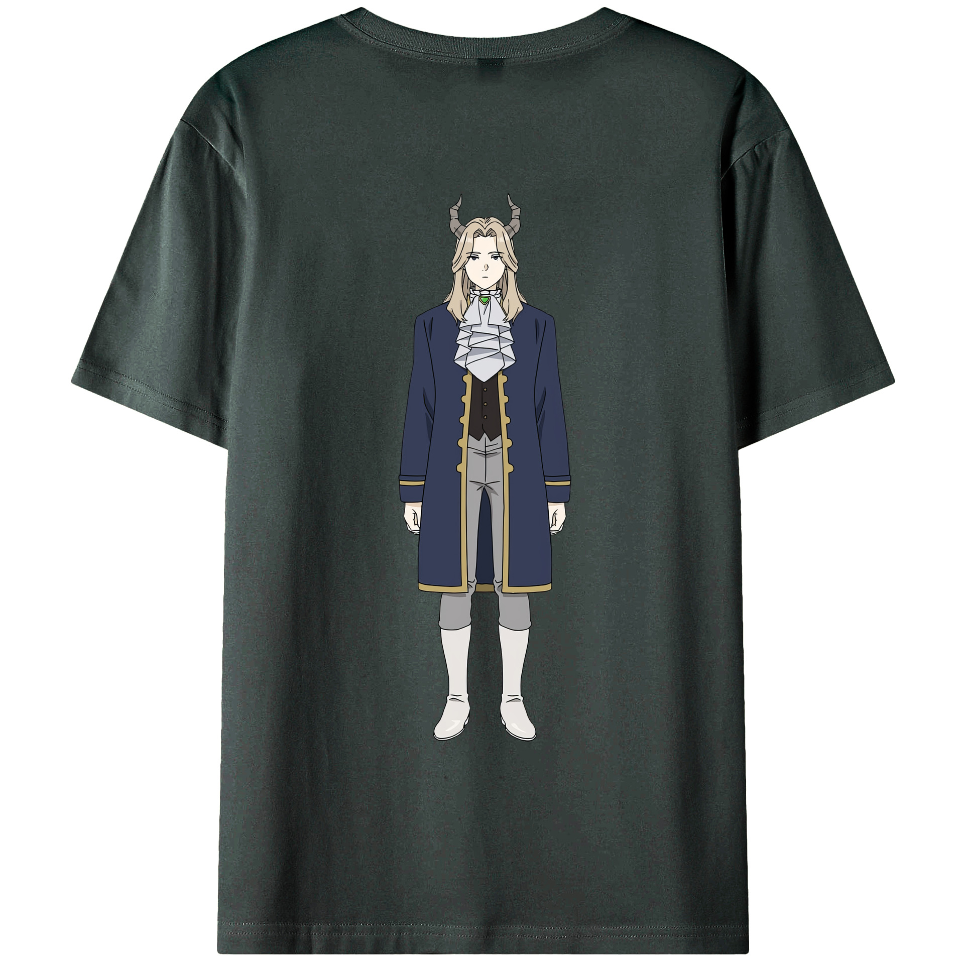 （画像用） 葬送のフリーレン Frieren 綿100％ メンズ半袖Tシャツ（バックプリント） 通気性